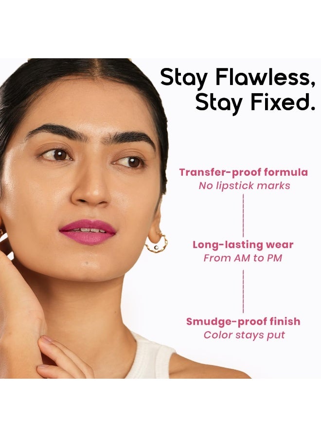 INSIGHT Hydra Fix Lipstick - Muted Crush| Semi Matte Finish | One Swipe Intense Pigmentation | Long Lasting | Lightweight | Hydrating Non Drying Formula - 4.2g - Image 4